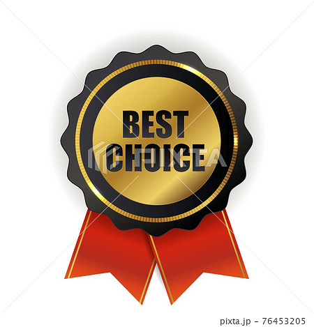 Best choice golden quality label sign. Vector illustration 76453205