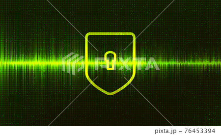 Green Digital Technology Shield Security,protection and connection Concept background design.vector illustration. 76453394