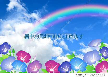 朝顔 夏イメージ素材 朝顔 夏イメージ素材 76454534