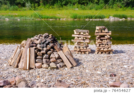 Preparation for a marching bath, firewood for the bath 76454627