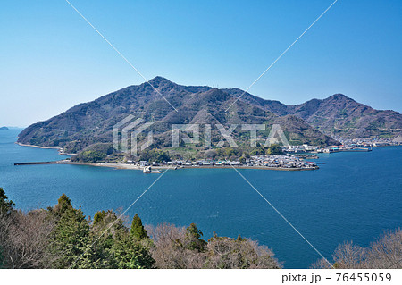 【ナガタニ展望台(山岡庭園)より御手洗の町並み】 愛媛県今治市関前岡村乙 76455059