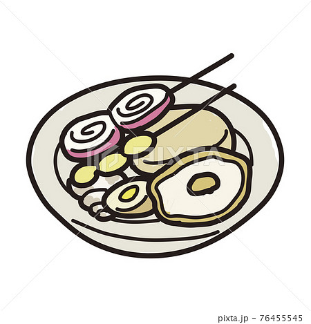 金沢おでんの手描き風イラスト 金沢おでんの手描き風イラスト 76455545