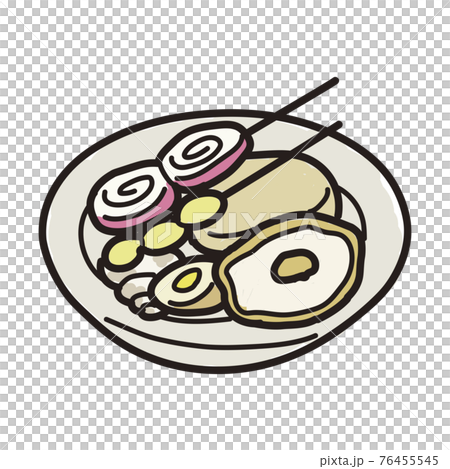 金沢おでんの手描き風イラスト 金沢おでんの手描き風イラスト 76455545