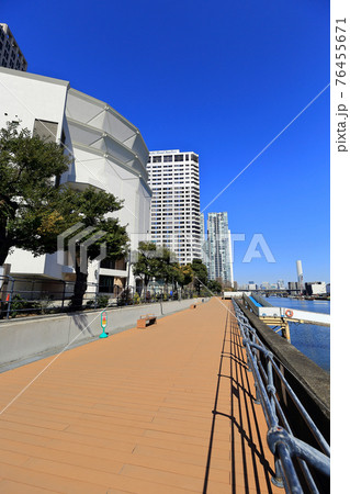 東京 品川区の都市風景 天王洲アイル ボードウォーク 東京 品川区の都市風景 天王洲アイル ボードウォーク 76455671