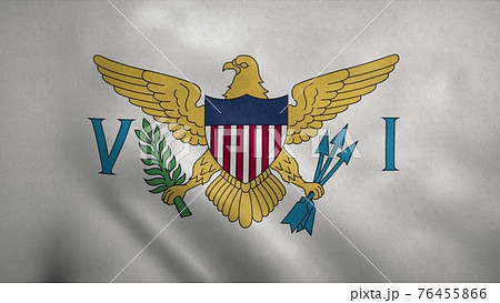Virgin Islands flag waving in the wind. 3d illustration 76455866