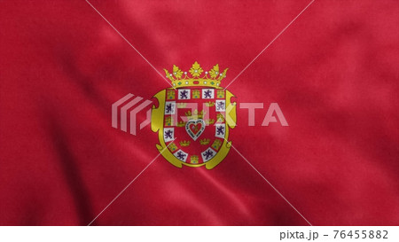Murcia flag, city of Spain. 3d illustration 76455882