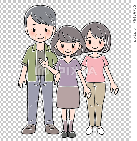 祖父母和女兒 76456735