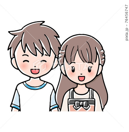 Illustration of brother and sister - Stock Illustration [76456747] - PIXTA