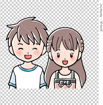 弟弟和妹妹的插圖-插圖素材 [76456747] - PIXTA圖庫