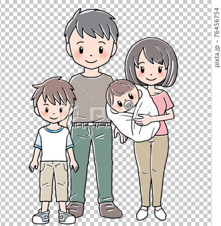 Parents, baby and son 76456754