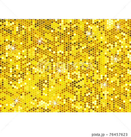 金色星型のスパンコールが敷き詰められた壁紙のイラスト素材