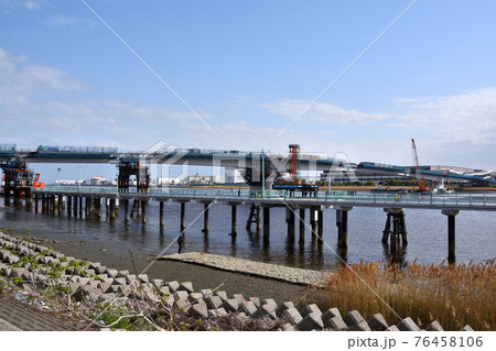 建設中の羽田連絡道路(仮称) 建設中の羽田連絡道路(仮称) 76458106