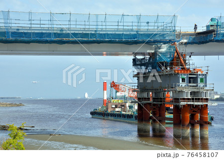 建設中の羽田連絡道路(仮称) 建設中の羽田連絡道路(仮称) 76458107