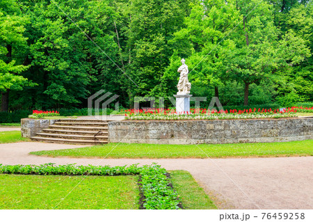 Marble allegorical statue Peace in Pavlovsk park, Russia 76459258