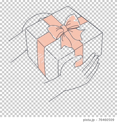 プレゼントを渡すイラスト プレゼントを渡すイラスト 76460509