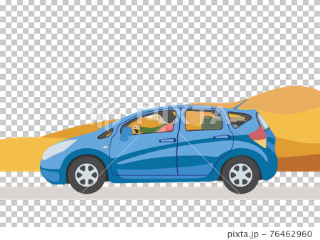 自動車に乗った男性と女性 76462960