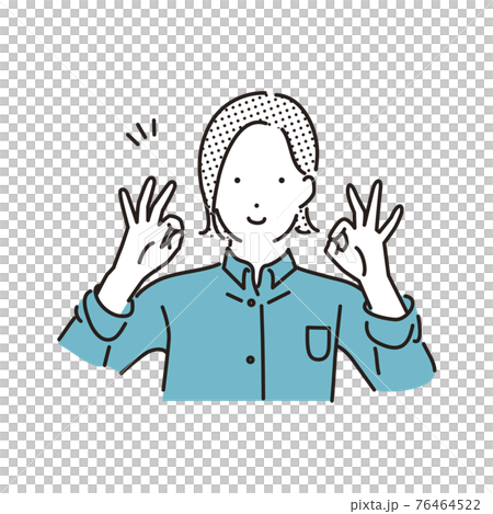 捲起袖子 女生 女孩 76464522