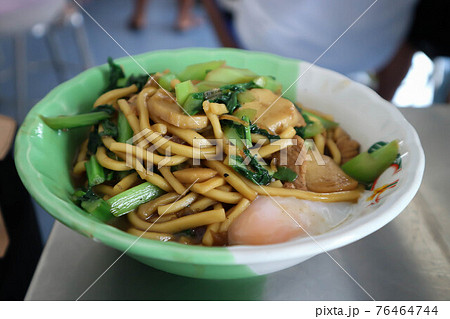 noodles or stir fried noodles with pork and vegetable noodles or stir fried noodles with pork and vegetable 76464744