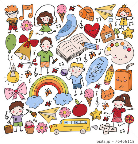 Small children play and grow. Kindergarten. Online education. Small children play and grow. Kindergarten. Online education. 76466118