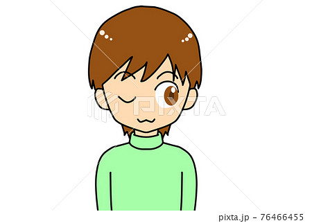 プロフィール画像やsnsのアイコンに使える得意顔の人物イラストのイラスト素材