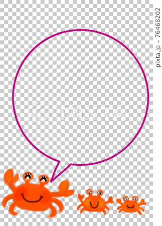 An image illustration of a crab family trying to talk about something. An image illustration of a crab family trying to talk about something. 76468202