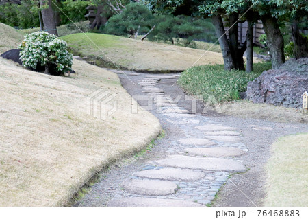 清澄庭園の飛び石 76468883