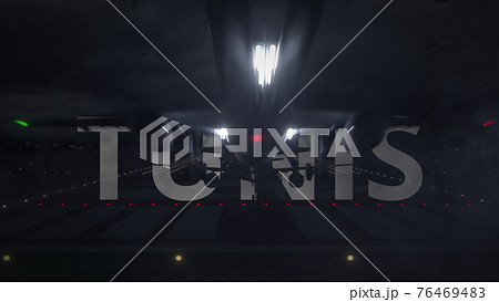 TUNIS text and commercial plane taking off from the airport runway at night, 3d rendering TUNIS text and commercial plane taking off from the airport runway at night, 3d rendering 76469483