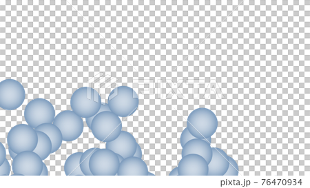 CGボール 多数の転がるボール CGボール 多数の転がるボール 76470934