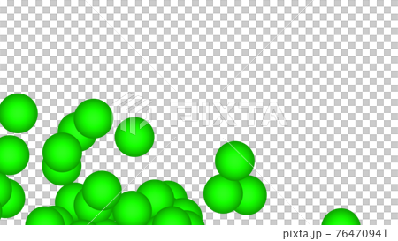 CGボール 多数の転がるボール CGボール 多数の転がるボール 76470941