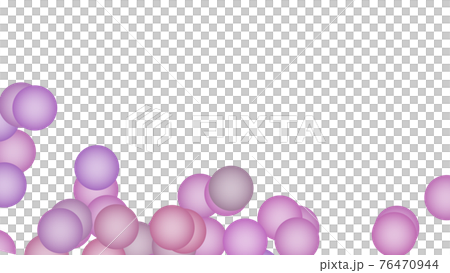 CGボール 多数の転がるボール CGボール 多数の転がるボール 76470944