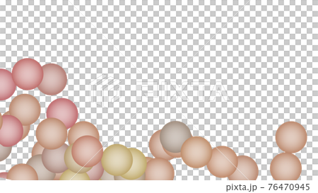 CGボール　多数の転がるボール 76470945