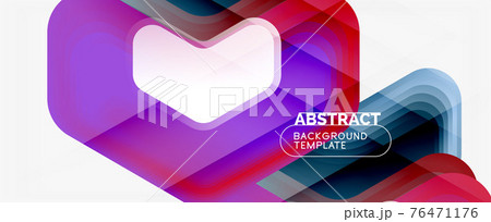 Vector 3d arrow geometric composition, abstract background for business or technology presentation, internet poster or web brochure cover, wallpaper 76471176