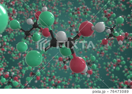 Chloral hydrate molecule made with balls, scientific molecular model. Chemical 3d rendering Chloral hydrate molecule made with balls, scientific molecular model. Chemical 3d rendering 76473089