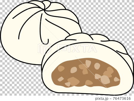 肉まんのイラスト 76473616