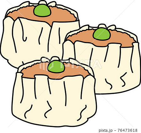 焼売のイラストのイラスト素材