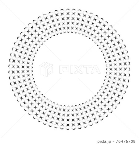 Abstract decorative geometric circle frame. Abstract decorative geometric circle frame. 76476709