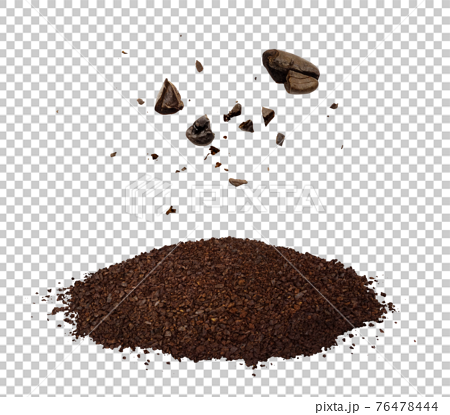 コーヒー豆 珈琲豆 イラスト リアル 粉のイラスト素材