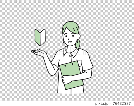 初診信息 醫生護士護士女性插畫素材 76482587