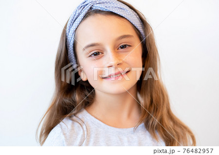 kid portrait happy childhood smiling girl face kid portrait happy childhood smiling girl face 76482957