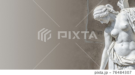 Ancient statue of a sensual naked Renaissance Era woman with gradient background and paste space in Potsdam, Germany Ancient statue of a sensual naked Renaissance Era woman with gradient background and paste space in Potsdam, Germany 76484307
