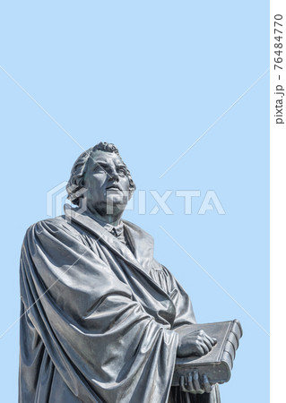Monument of Martin Luther at Neumarkt square in downtown of Dresden, a theologist, composer, priest, who has started Reformation in Catholic Church, with copy space for text, Germany, details, Monument of Martin Luther at Neumarkt square in downtown of Dresden, a theologist, composer, priest, who has started Reformation in Catholic Church, with copy space for text, Germany, details, 76484770