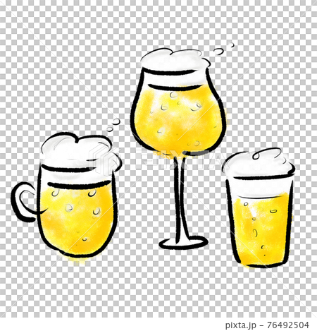 ビールグラスイラストのイラスト素材