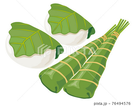 ちまきと柏餅のイラスト素材