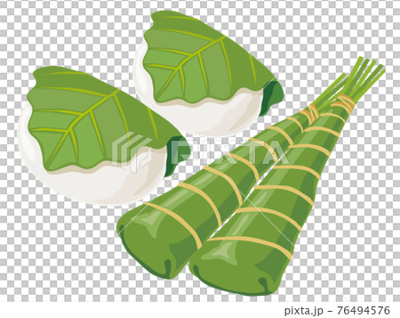 ちまきと柏餅のイラスト素材