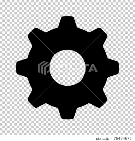 設定 システム 歯車 アイコン シルエット のイラスト素材