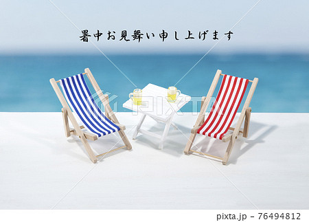 暑中見舞い　はがき比率 76494812