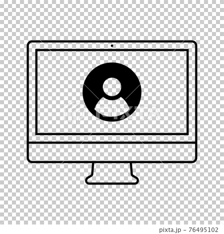 賬戶用戶個人資料PC圖標（線版） 76495102