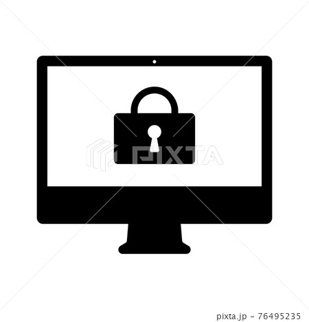 鍵 セキュリティ パスワード パソコン アイコン シルエット のイラスト素材 鍵 セキュリティ パスワード パソコン アイコン シルエット のイラスト素材