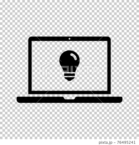 Light bulb electricity idea planning PC icon (silhouette) 76495241