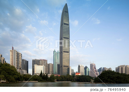 KingKey Financial Center(kk100) at night time in Shenzhen,China. KingKey Financial Center(kk100) at night time in Shenzhen,China. 76495940